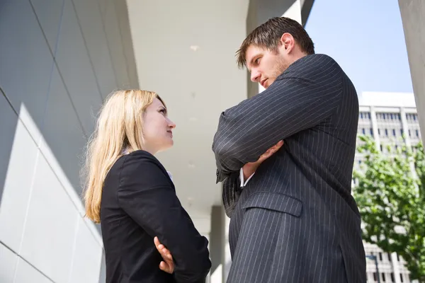 Two angry caucasian business — Stock Photo, Image