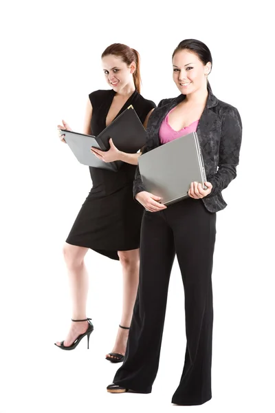 两个女企业家工作 — 图库照片