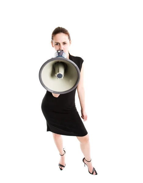 Gritando mujer de negocios caucásica —  Fotos de Stock