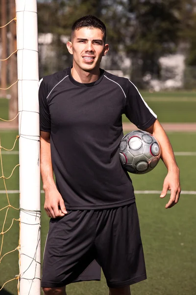Hispanic soccer or football player — Stock Photo, Image