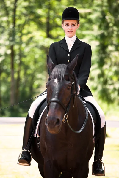 Horseback riding girl — Stock Photo, Image
