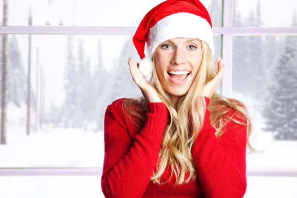 Christmas santa girl — Stock Photo, Image