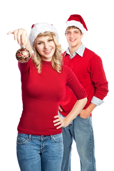 Karácsonyi pár — Stock Fotó