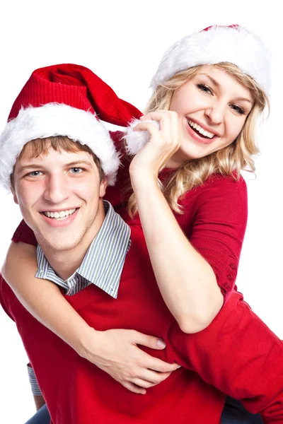 Happy christmas couple — Stock Photo, Image