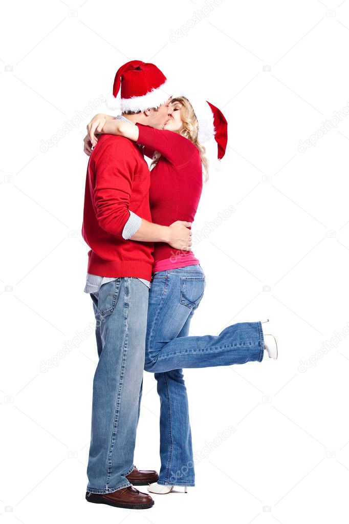 Happy christmas couple