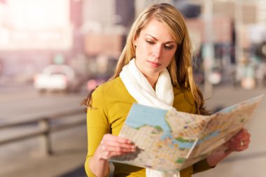 Traveling woman clipart