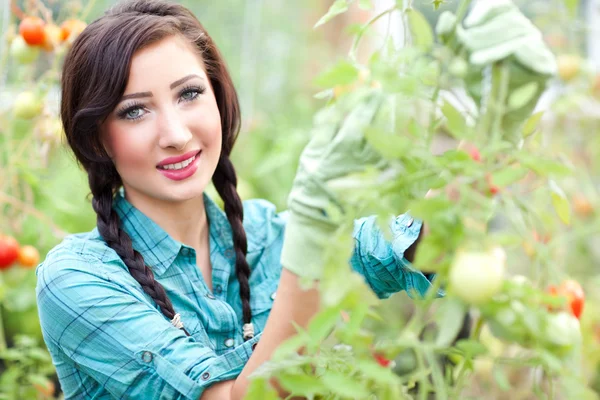 Zahradnické žena — Stock fotografie