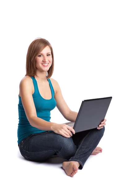 Laptop woman — Stock Photo, Image