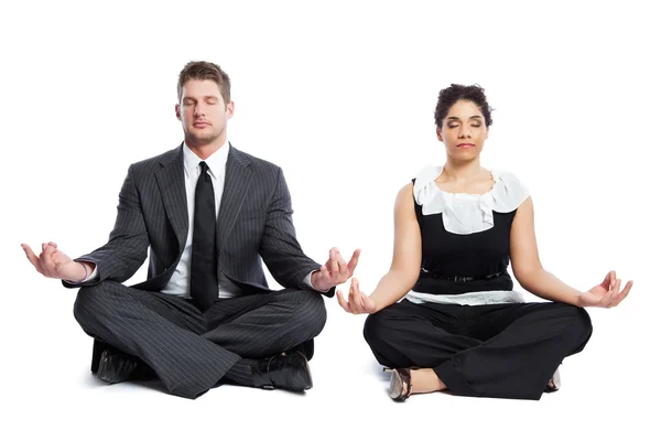 Meditating business — Stock Photo, Image