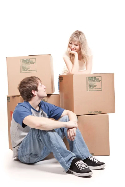 Moving couple — Stock Photo, Image
