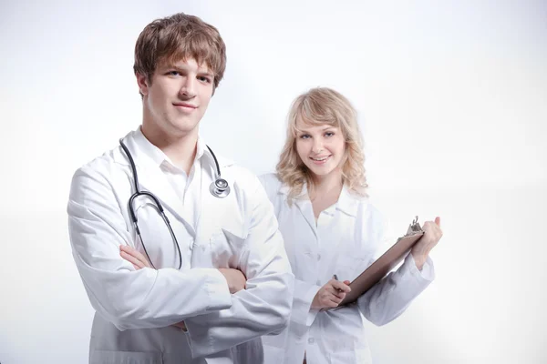 Доктор і медсестра — стокове фото