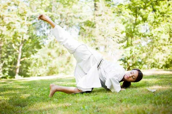 Asiática practicando karate —  Fotos de Stock