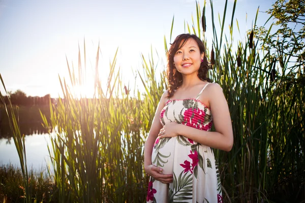 Pregnant asian woman — Stock Photo, Image