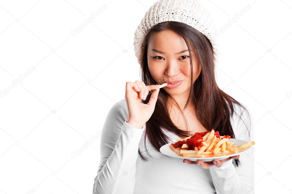 Eating french fries