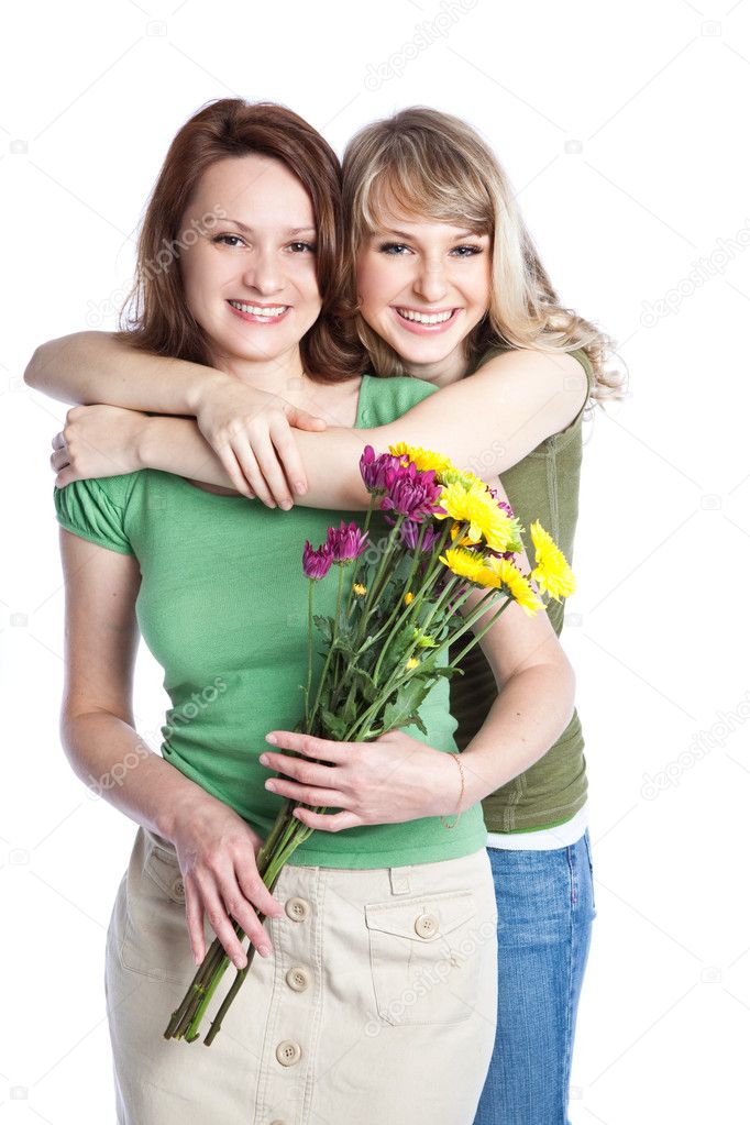 Mother and daughter celebrating mother's day