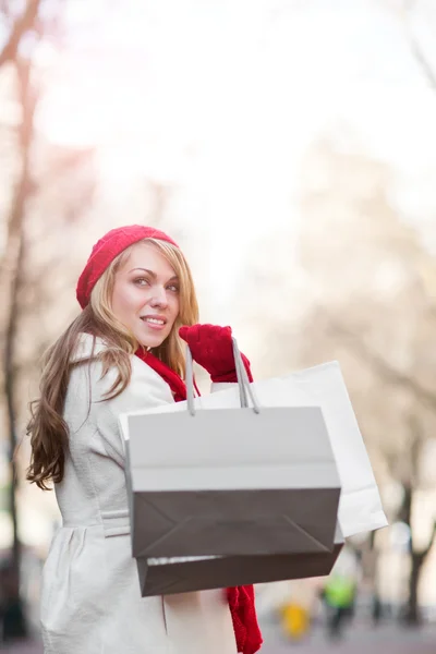 Stock image Caucasian woman shopping