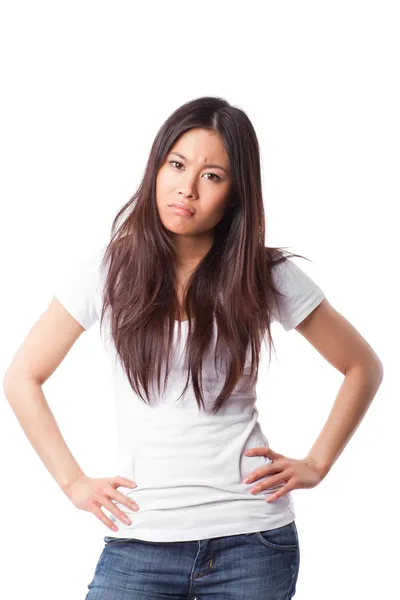 Irritado asiático mulher — Fotografia de Stock