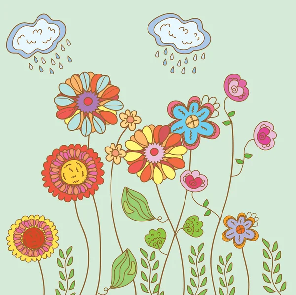 Άνοιξη floral κάρτα — Διανυσματικό Αρχείο