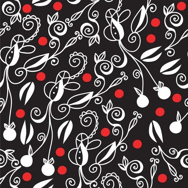 Ethnique fleuri motif sans couture — Image vectorielle