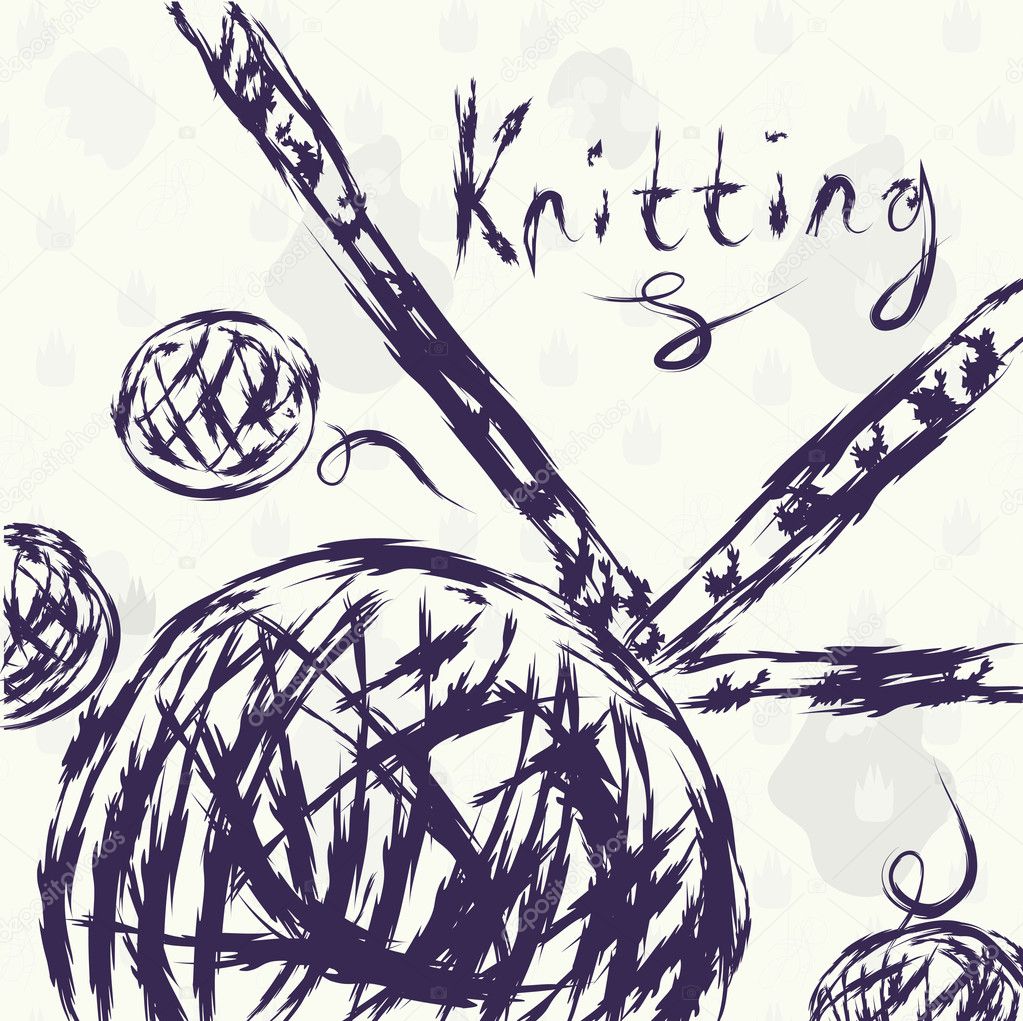 Knitting grunge background