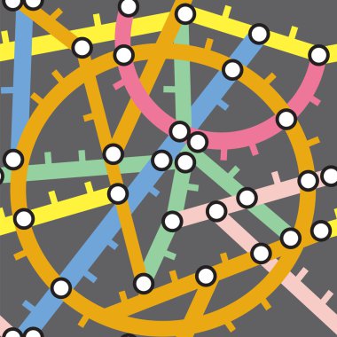 Subway seamless bright cartoon clipart