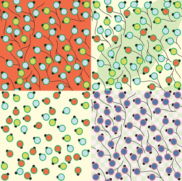 Conjunto de padrões abstratos sem costura — Vetor de Stock