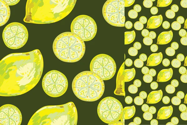 Lemon abstract seamless pattern — Stock Vector