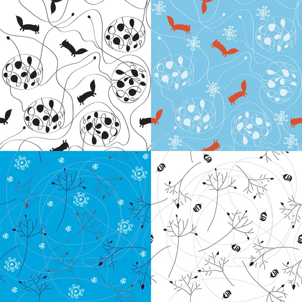 Vinter abstrakta sömlösa mönster — Stock vektor
