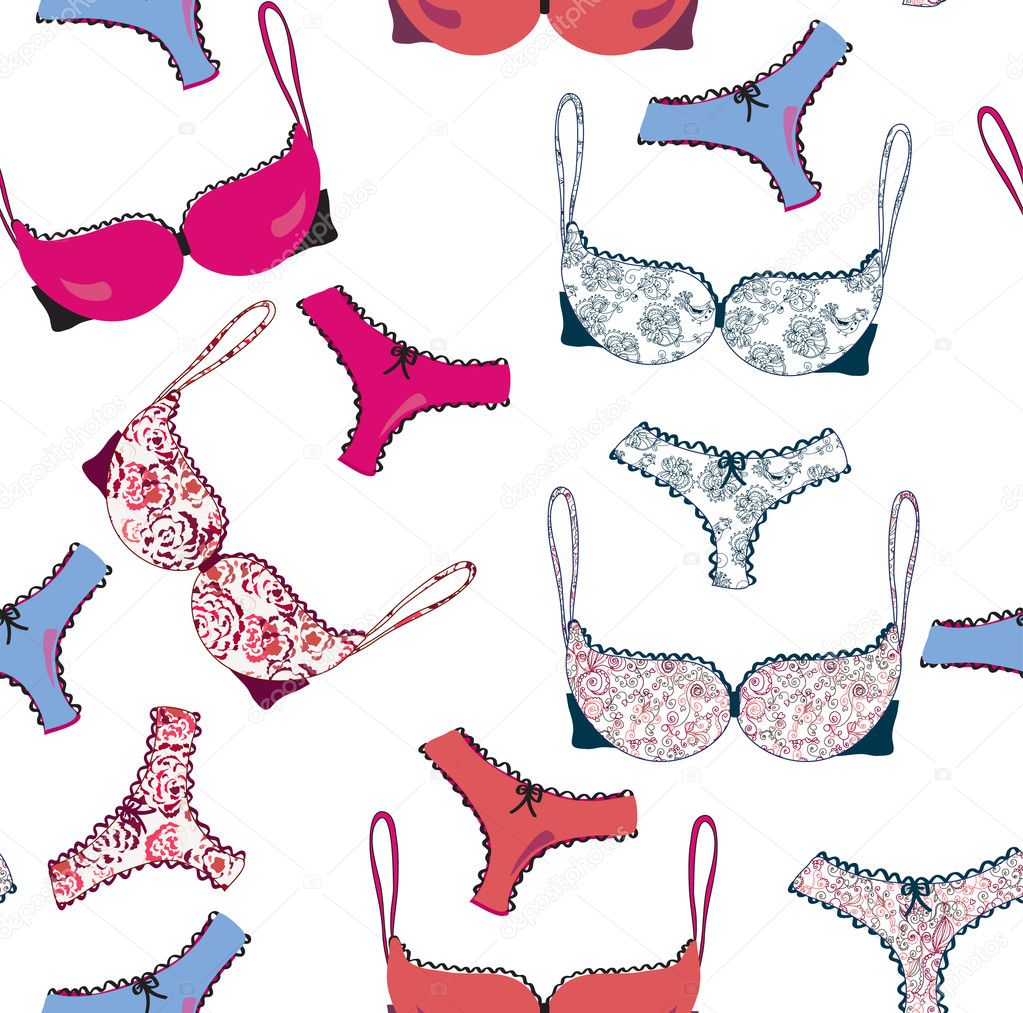 Lingerie funny seamless pattern