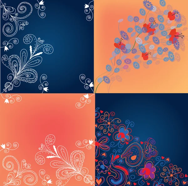 Set of decorational backgrounds — Stock Vector
