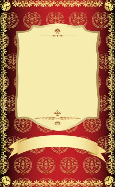 Golden vintage template. clipart