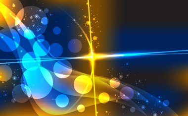 Abstract background with blurred neon light dots. clipart