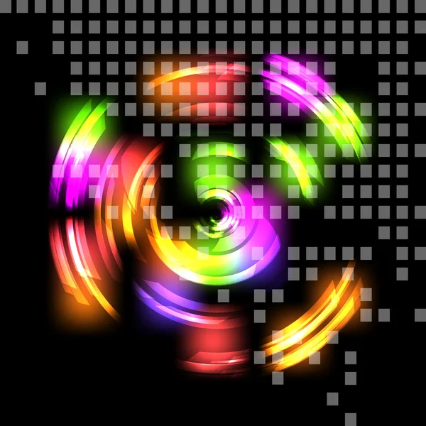Abstracte kleurrijke techno achtergrond. — Stockvector