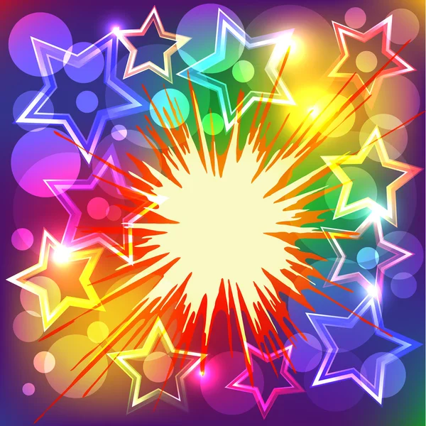 Illustrazione vettoriale di esplosione colorata . Vettoriali Stock Royalty Free
