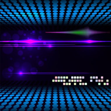 Blurry glowing neon circle light effect background. clipart