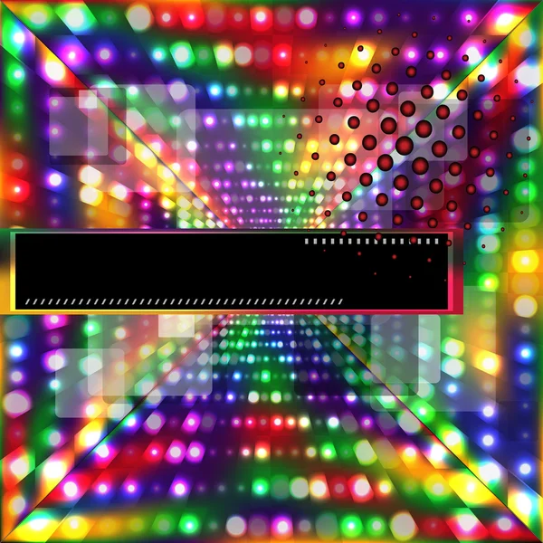 Verschwommen leuchtenden Neon-Kreis Licht-Effekt Hintergrund. — Stockvektor