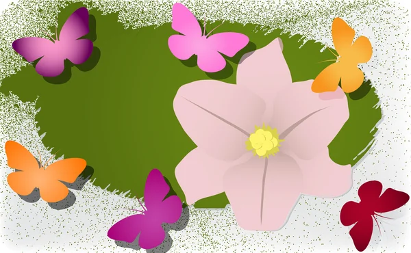 抽象花卉背景与地方为您的文本. — 图库矢量图片