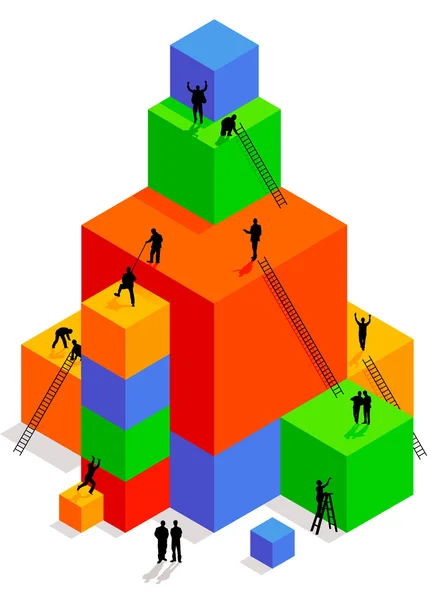 Cube Construction — Stock Vector