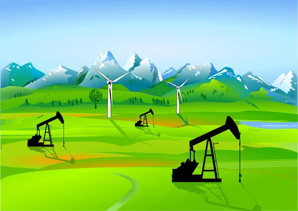 Πεδίο πετρελαίου — Διανυσματικό Αρχείο