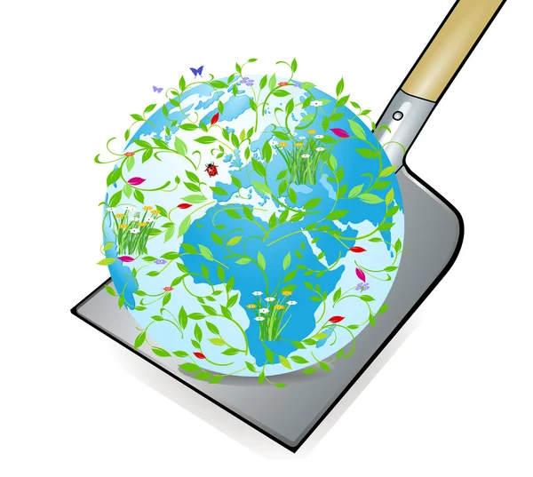 The world on the blade — Stock Vector