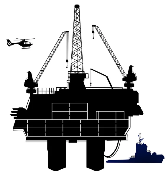 Appareil de forage pétrolier — Image vectorielle
