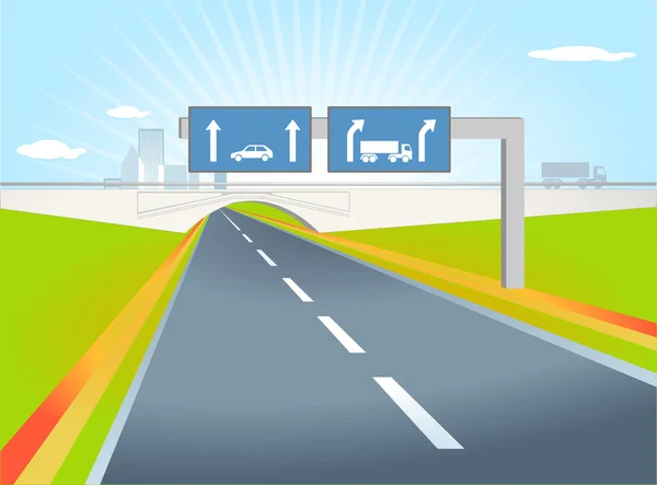 Kierunek ciężarówka — Wektor stockowy