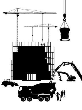 Concrete construction clipart