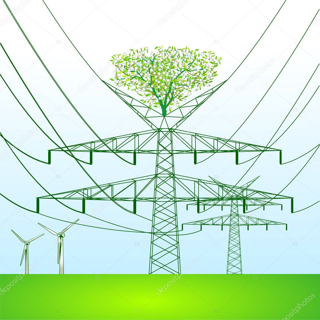 Green power pole