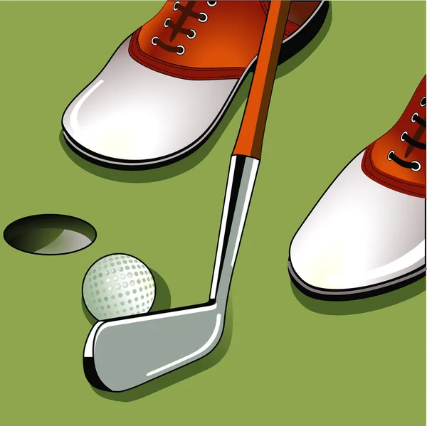 Golf poniendo — Vector de stock