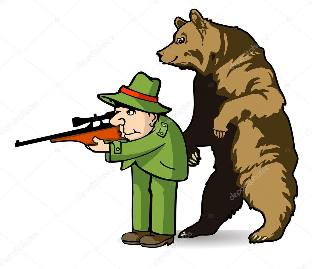 Bear Hunter Stock Vector Image by ©scusi0-9 #6112144