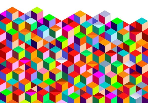 Color Cubos fondo — Vector de stock