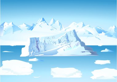 Iceberg and glacier clipart