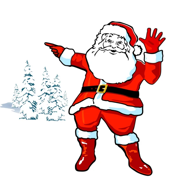 Jolly Santa Claus — Stockvector