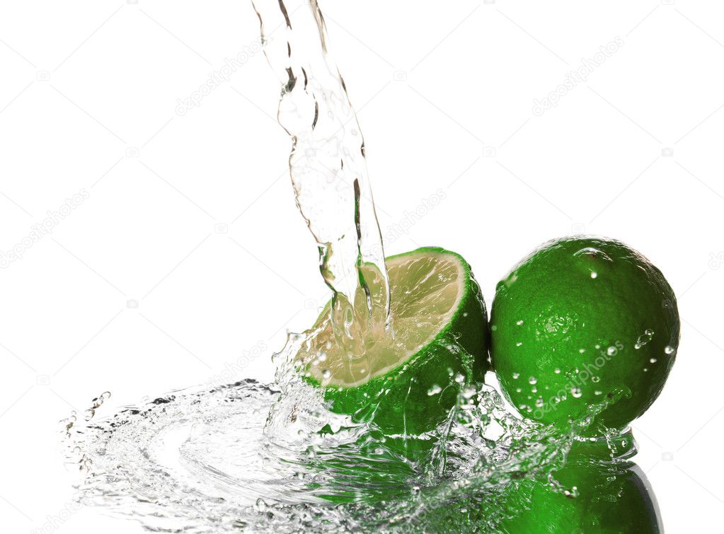 Water splash on lime — Stock Photo © merznatalia 5900514